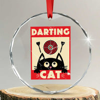 Black Cat Dart Thrower Crystal Glass Ornament Cat Lover Dartist Gift - Wonder Print Shop