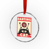 Black Cat Dart Thrower Crystal Glass Ornament Cat Lover Dartist Gift - Wonder Print Shop