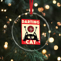 Black Cat Dart Thrower Crystal Glass Ornament Cat Lover Dartist Gift - Wonder Print Shop