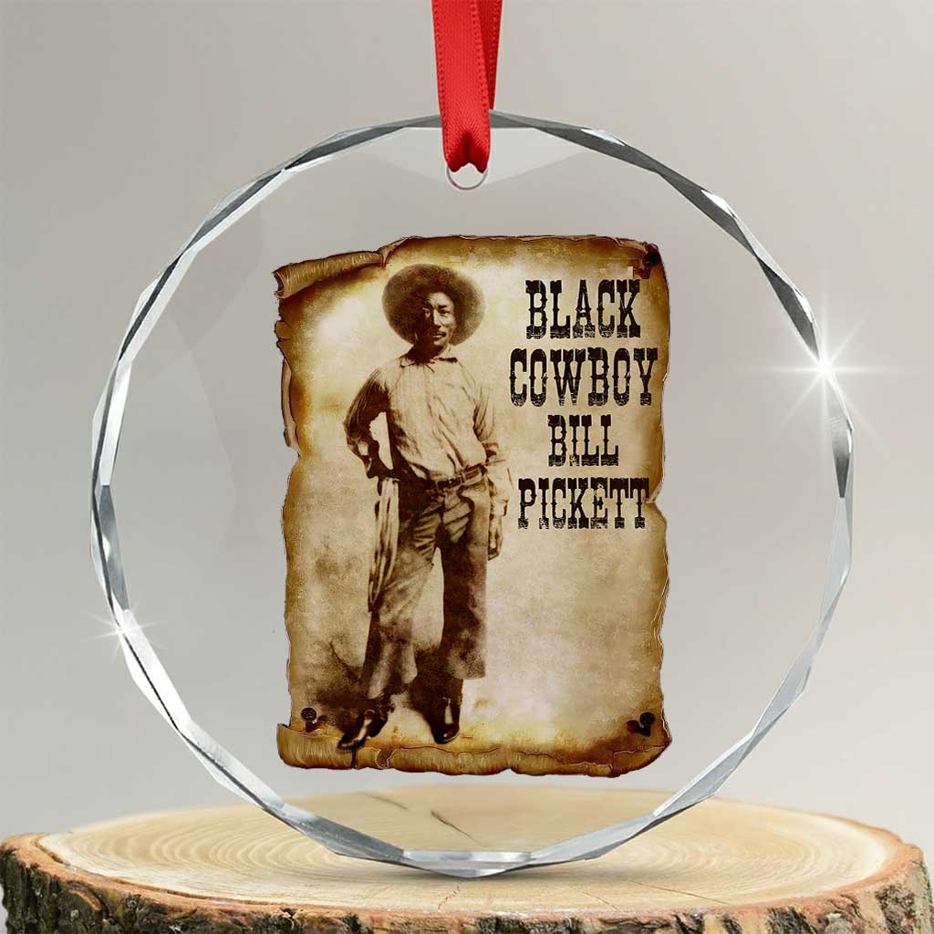 Black Cowboy Bill Pickett Crystal Glass Ornament African American Cowboys Black History - Wonder Print Shop
