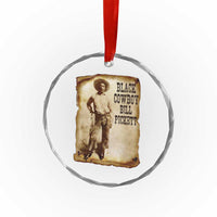 Black Cowboy Bill Pickett Crystal Glass Ornament African American Cowboys Black History - Wonder Print Shop