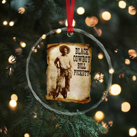 Black Cowboy Bill Pickett Crystal Glass Ornament African American Cowboys Black History - Wonder Print Shop