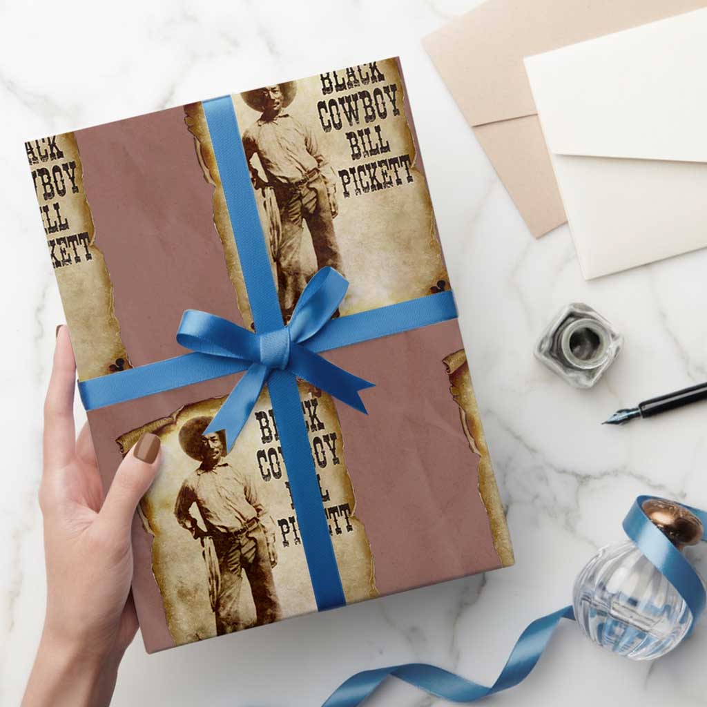 Black Cowboy Bill Pickett Wrapping Paper Roll African American Cowboys Black History - Wonder Print Shop