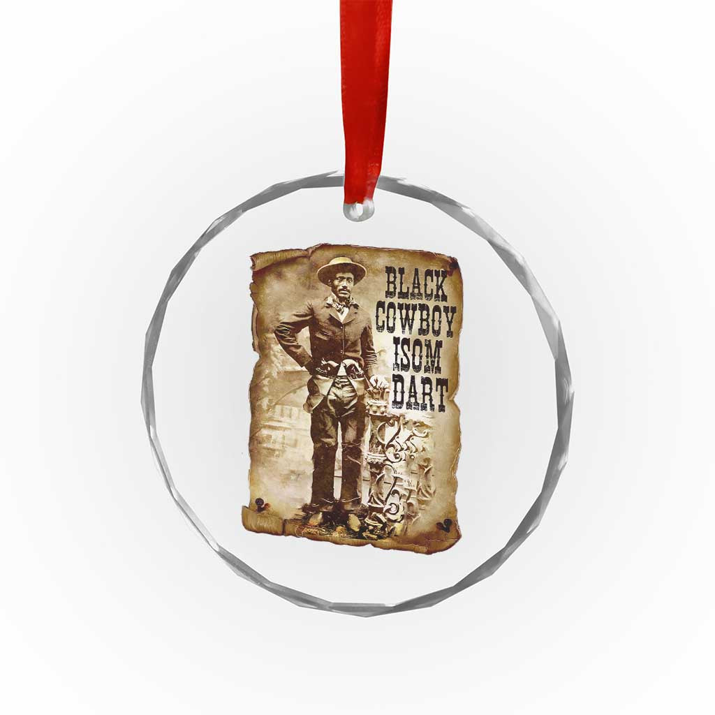 Black Cowboy Isom Dart Crystal Glass Ornament African American Cowboys Black History - Wonder Print Shop