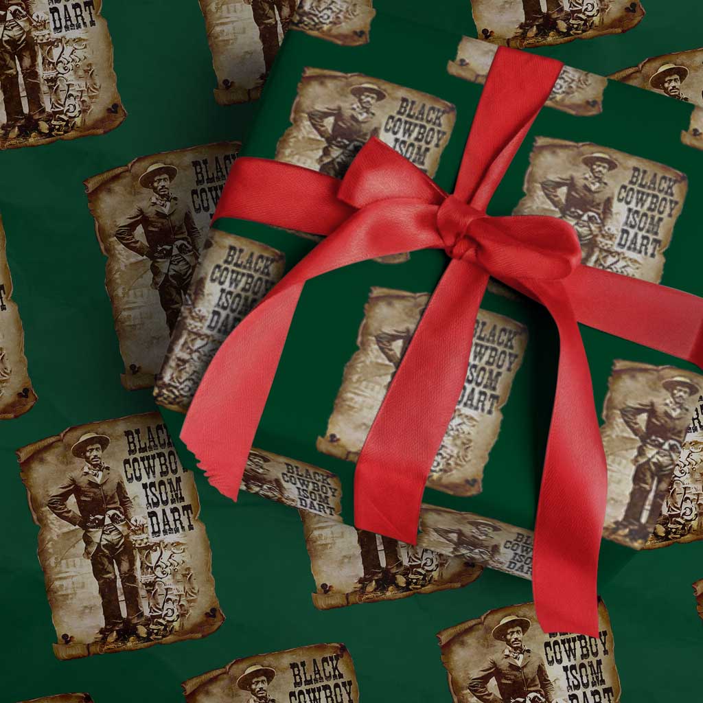 Black Cowboy Isom Dart Wrapping Paper Roll African American Cowboys Black History - Wonder Print Shop