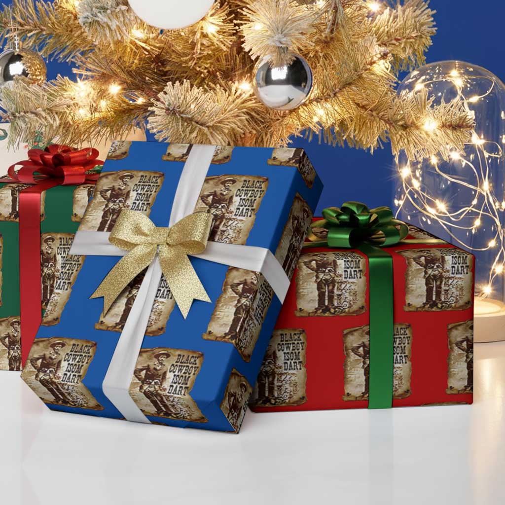 Black Cowboy Isom Dart Wrapping Paper Roll African American Cowboys Black History - Wonder Print Shop