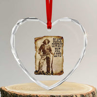 Black Cowboy Nat Love Heart Crystal Glass Ornament African American Western Rodeo Melanin Black History Texas - Wonder Print Shop