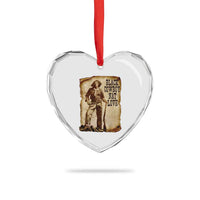 Black Cowboy Nat Love Heart Crystal Glass Ornament African American Western Rodeo Melanin Black History Texas - Wonder Print Shop