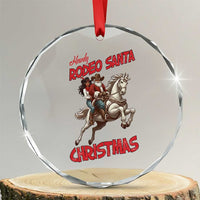 Black Cowboy Santa Christmas Crystal Glass Ornament African American Western - Wonder Print Shop