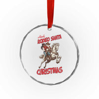 Black Cowboy Santa Christmas Crystal Glass Ornament African American Western - Wonder Print Shop