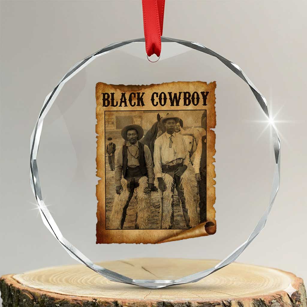 Black Cowboys Crystal Glass Ornament Vintage African American Western Black History - Wonder Print Shop