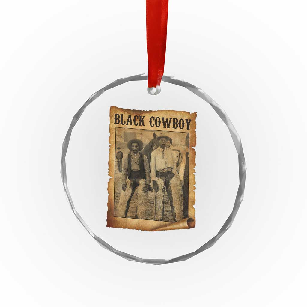 Black Cowboys Crystal Glass Ornament Vintage African American Western Black History - Wonder Print Shop