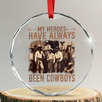 Black Cowboys Crystal Glass Ornament Western Rodeo Melanin Black History Texas Men - Wonder Print Shop