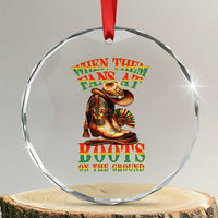 Black Cowgirl Crystal Glass Ornament When Them Fans At Boots On The Ground - Wonder Print Shop