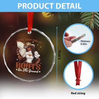 Black Cowgirl Crystal Glass Ornament Where Them Fans At Boots On The Ground - Wonder Print Shop