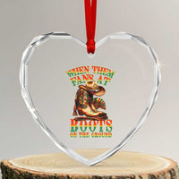 Black Cowgirl Heart Crystal Glass Ornament When Them Fans At Boots On The Ground - Wonder Print Shop