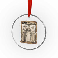 Black Cowgirl Pride Crystal Glass Ornament Western Black History Month Gift - Wonder Print Shop