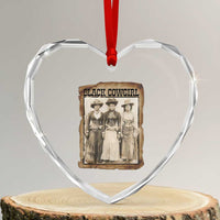 Black Cowgirl Pride Heart Crystal Glass Ornament Western Black History Month Gift - Wonder Print Shop