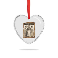 Black Cowgirl Pride Heart Crystal Glass Ornament Western Black History Month Gift - Wonder Print Shop