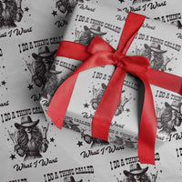Black Cowgirl Wrapping Paper Roll I Do A Thing Called What I Want - Wonder Print Shop