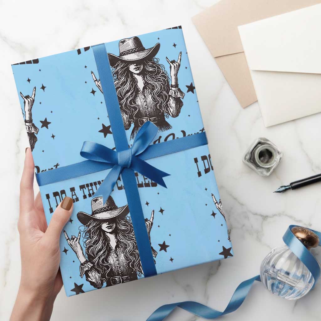 Black Cowgirl Wrapping Paper Roll I Do A Thing Called What I Want - Wonder Print Shop