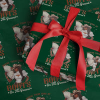 Black Cowgirl Wrapping Paper Roll Where Them Fans At Boots On The Ground - Wonder Print Shop