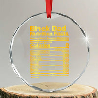 Black Dad Nutrition Facts Crystal Glass Ornament African American Fathers Day
