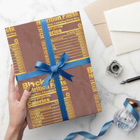 Black Dad Nutrition Facts Wrapping Paper Roll African American Fathers Day