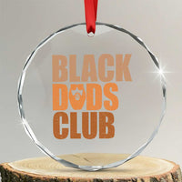 Black Dads Club Crystal Glass Ornament African American Fathers Day Gift