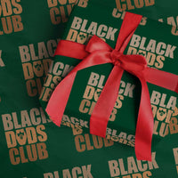 Black Dads Club Wrapping Paper Roll African American Fathers Day Gift