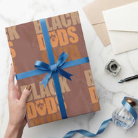 Black Dads Club Wrapping Paper Roll African American Fathers Day Gift