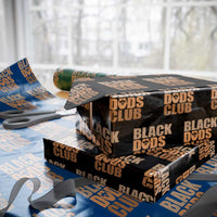 Black Dads Club Wrapping Paper Roll African American Fathers Day Gift