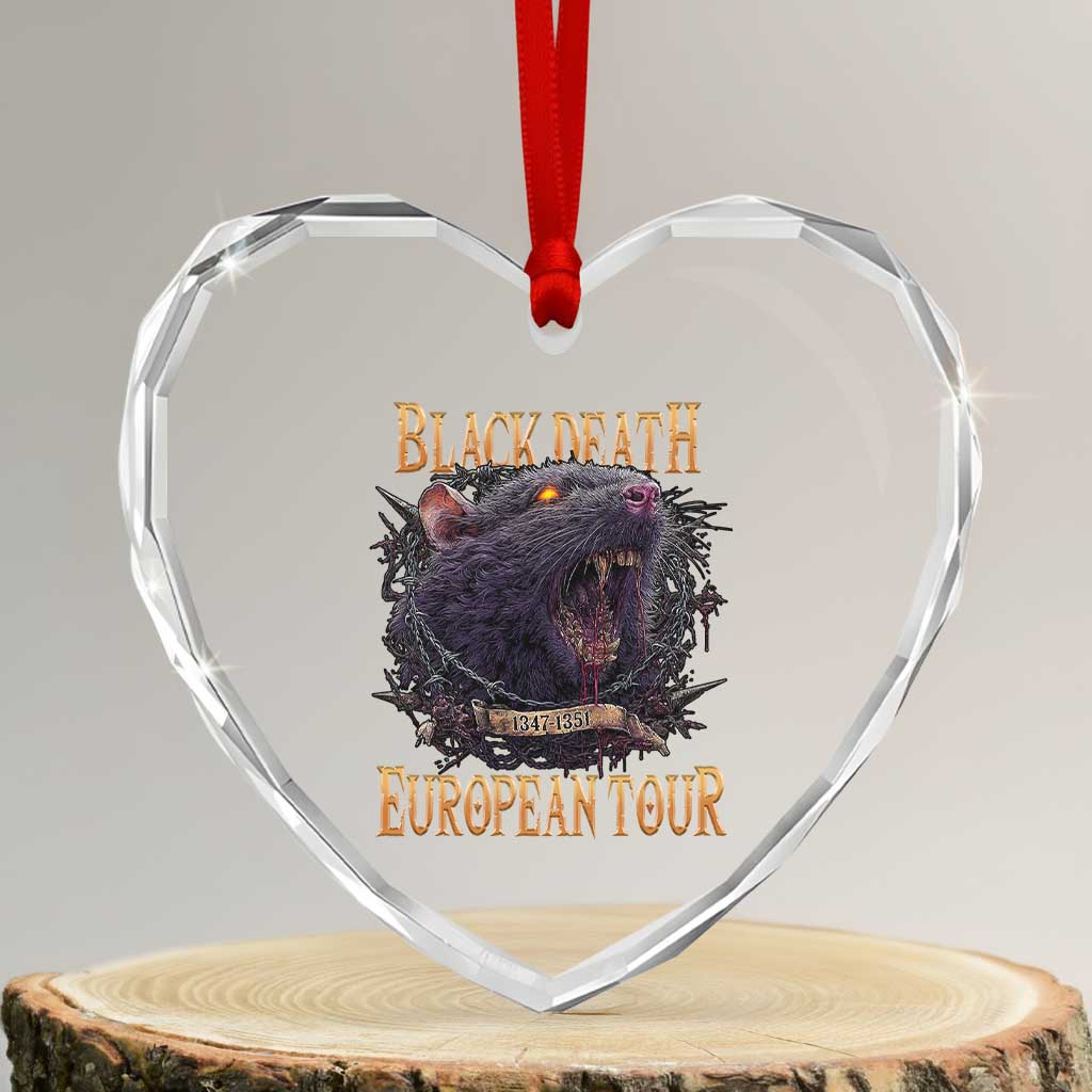 Black Death European Tour Heart Crystal Glass Ornament Plague Rat Medieval History Alternative Art - Wonder Print Shop