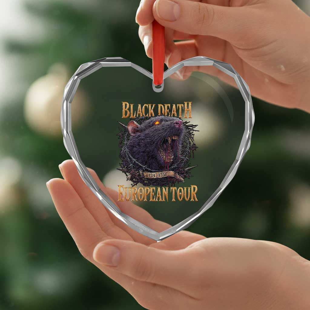 Black Death European Tour Heart Crystal Glass Ornament Plague Rat Medieval History Alternative Art - Wonder Print Shop