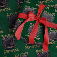 Black Death European Tour Wrapping Paper Roll Plague Rat Medieval History Alternative Art - Wonder Print Shop