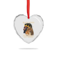 Black Father Heart Crystal Glass Ornament I Am Who I Am Your Approval Isn't Needed African American Dad