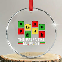 Black Father The Essential Element Crystal Glass Ornament Father's Day Juneteenth Chemistry Periodic Table