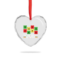 Black Father The Essential Element Heart Crystal Glass Ornament Father's Day Juneteenth Chemistry Periodic Table