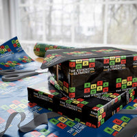 Black Father The Essential Element Wrapping Paper Roll Father's Day Juneteenth Chemistry Periodic Table