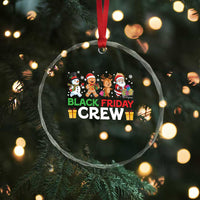 Black Friday Crew Christmas Crystal Glass Ornament Funny Holiday Shopping Squad - Wonder Print Shop