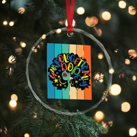 Black Girl Magic Pride Crystal Glass Ornament Unapologetically Dope Retro Sunset - Wonder Print Shop