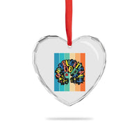 Black Girl Magic Pride Heart Crystal Glass Ornament Unapologetically Dope Retro Sunset - Wonder Print Shop