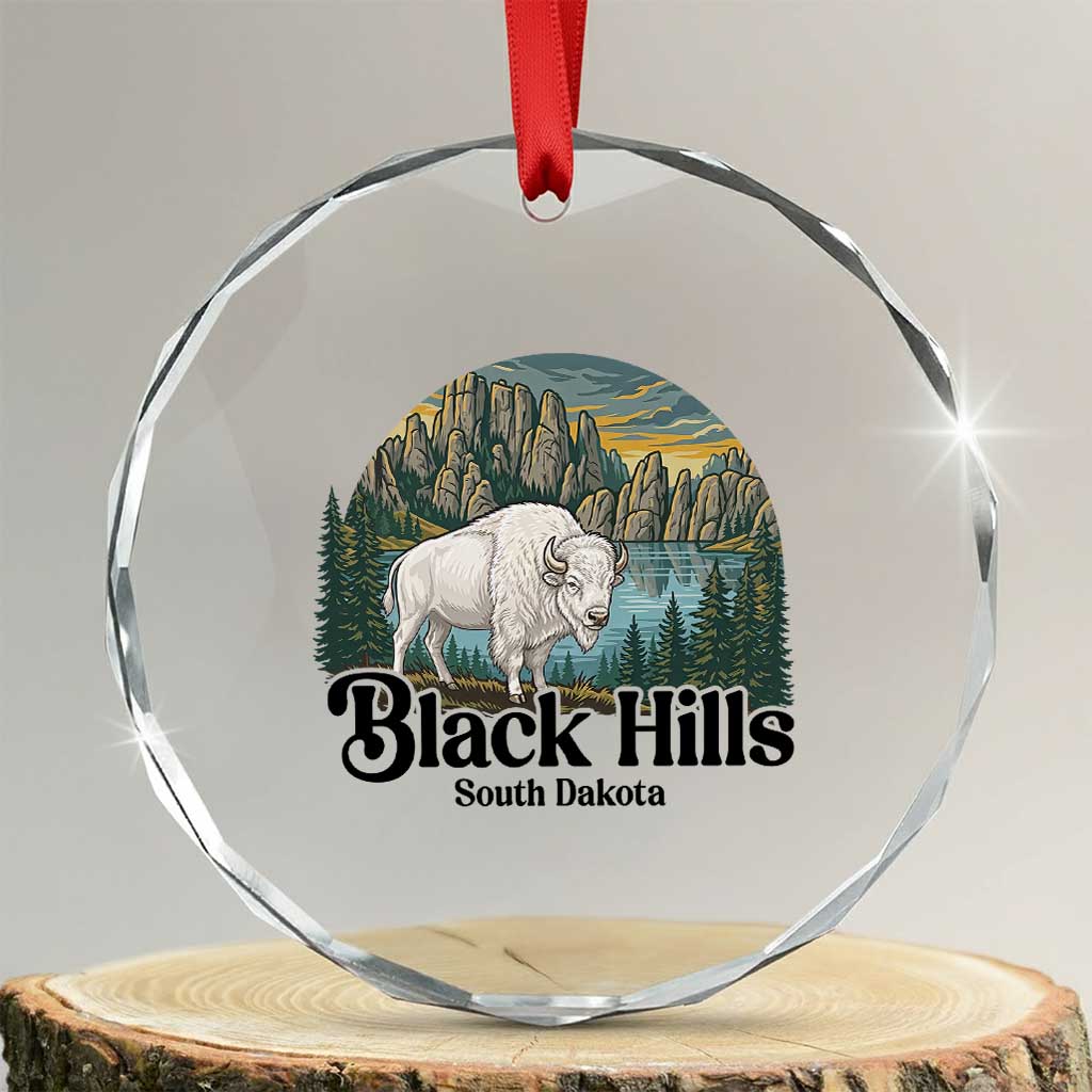 Black Hills South Dakota White Buffalo Crystal Glass Ornament State Pride Gift