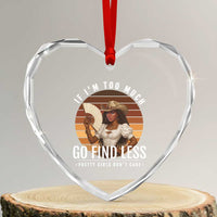 Black History African Melanin Cowgirl Heart Crystal Glass Ornament Country Girls African American Western Tribute