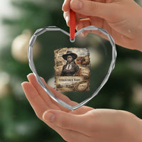 Black History Black Cowgirl Heart Crystal Glass Ornament Western Rodeo African American Melanin Texas Women