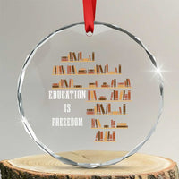 Black History Education Is Freedom Crystal Glass Ornament African Roots Africa Map - Wonder Print Shop