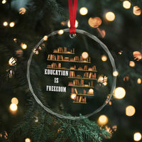 Black History Education Is Freedom Crystal Glass Ornament African Roots Africa Map - Wonder Print Shop