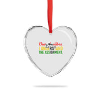 Black History Heart Crystal Glass Ornament Dear Ancestors I Understand The Assignment