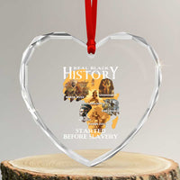 Black History Heart Crystal Glass Ornament Didnt Start With Slavery - Wonder Print Shop