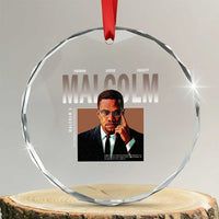 Black History Hero Malcolm X Crystal Glass Ornament Stumbling Is Not Falling TS12